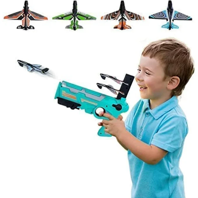 Airplane Launcher Toy with Foam Planes, 5-Pack