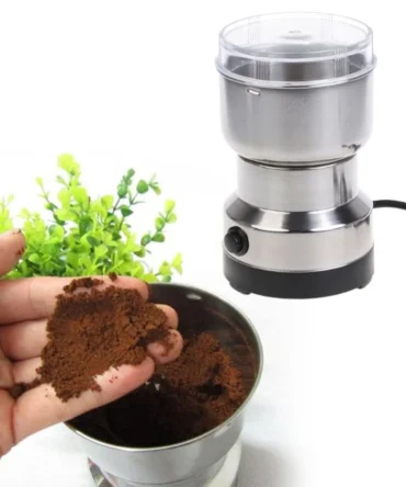 Multi-Functional Electric Stainless Steel Herbs Spices Nuts Grain Grinder with Stainless Steel Bowl, Portable Coffee Bean Seasonings Spices Mill Powder Machine Grinder Machine for Home and Office