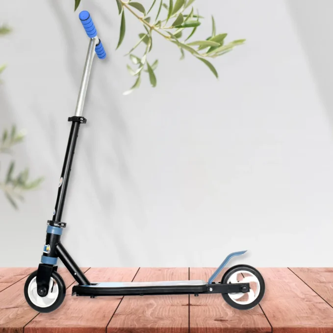 Basic Kids Ride On Leg Push Scooter for Boys and Girls (4 - 8 Years Old Kids) Foldable Scooter Cycle with Height Adjustment for Boys and Girls Multicolor (1 Pc / 2 Wheel)