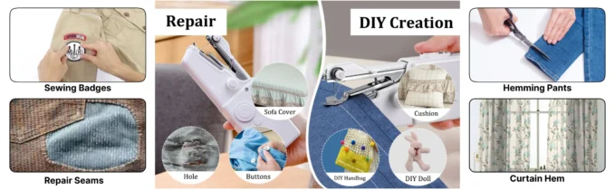 Handheld Portable Mini Electric Cordless Sewing Machine for Beginners