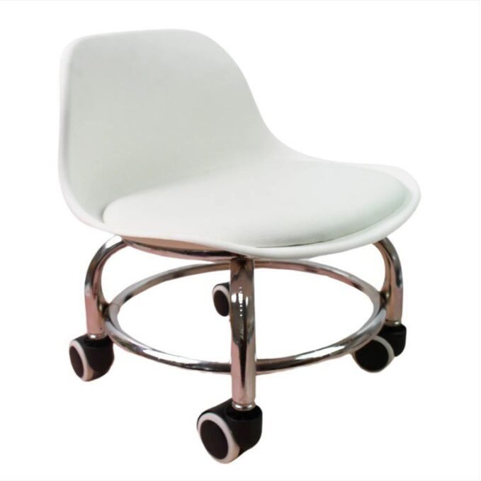 Heavy Duty Round Rolling Stool with Wheels Pedicure Stool (1 pc)