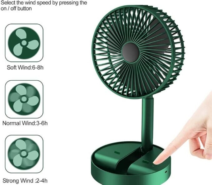 Rechargeable Telescopic Foldable Fan