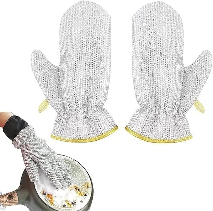 Wire Dishwashing Gloves for Heavy Kitchen Cleaning