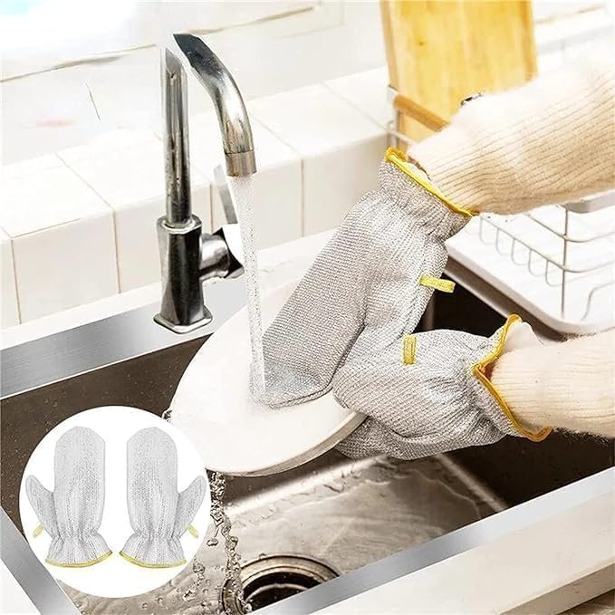 Wire Dishwashing Gloves for Heavy Kitchen Cleaning