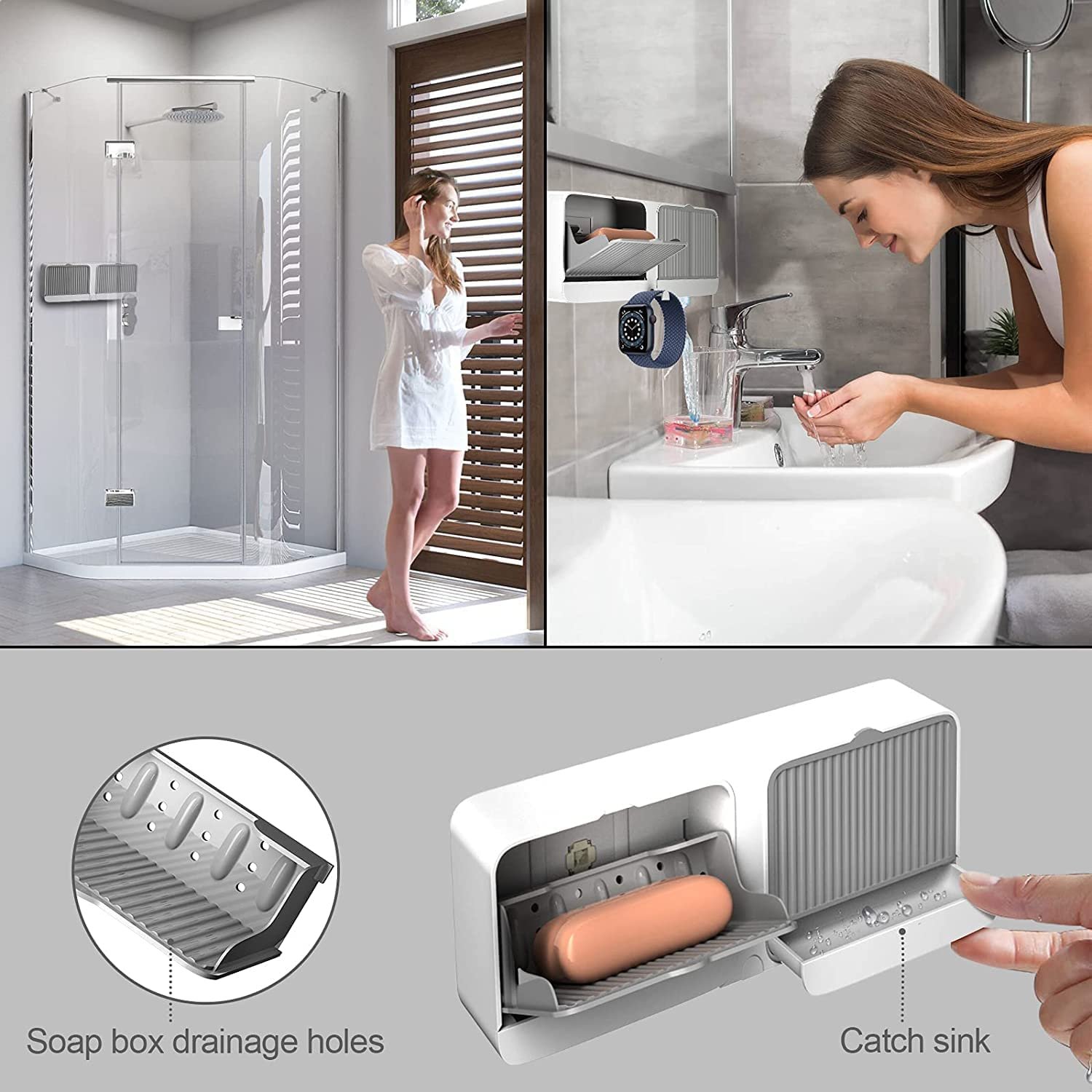 Shower Soap Holder (Double Bar)